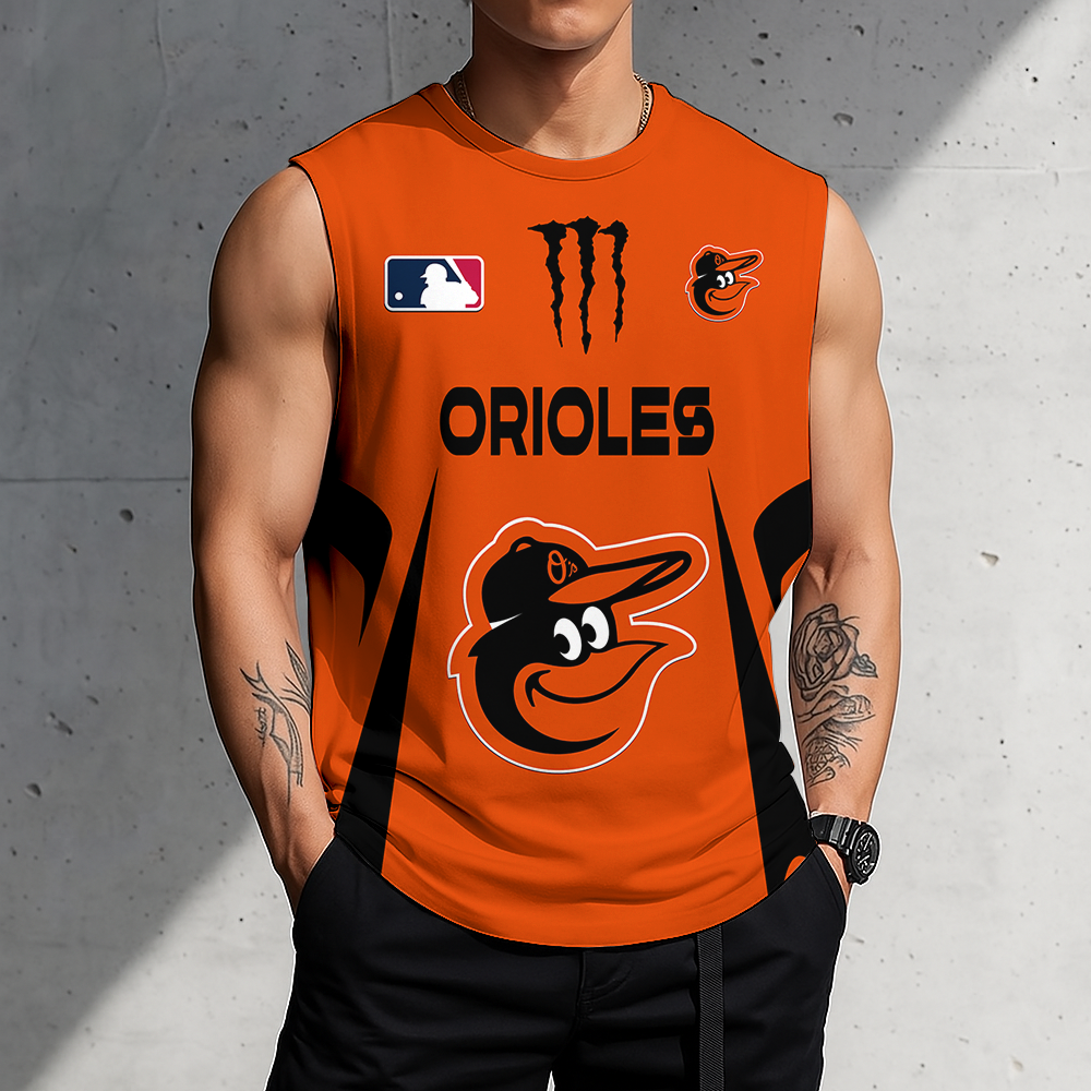 LIMITED EDITION - NEW CUSTOMIZED MLB25 BOS BALTIMORE ORIOLES MEN'S GYM SHIRT