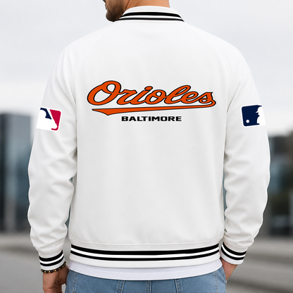 [FLASH SALE] NEW CUSTOMIZED MLB25 BOS BALTIMORE ORIOLES MULTICOLOR MEN'S CASUAL JACKET
