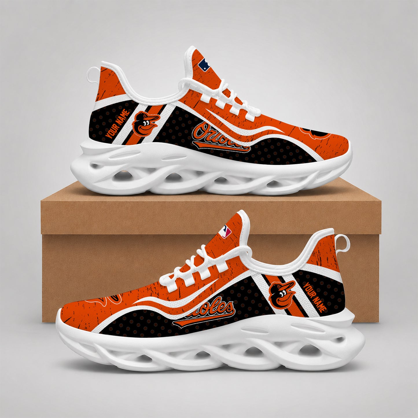 ELITE EDITION - NEW CUSTOMIZED MLB25 BOS BALTIMORE ORIOLES MAX SOUL SHOES
