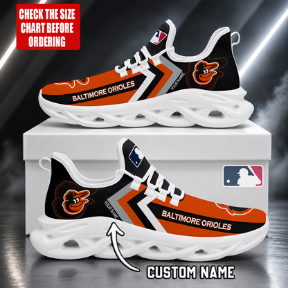 LIMITED EDITION - NEW CUSTOMIZED MLB25 BOS BALTIMORE ORIOLES MAX SOUL SHOES