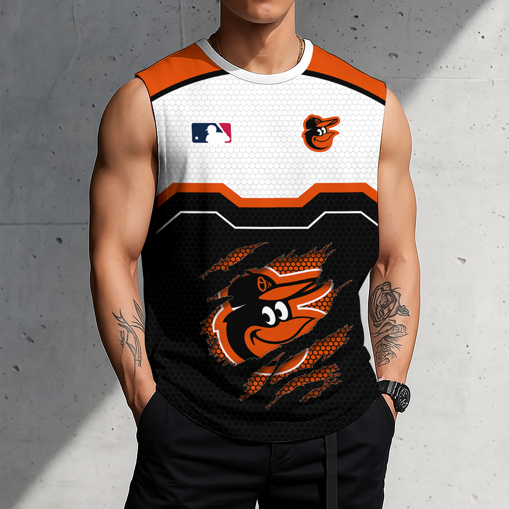 LIMITED EDITION - NEW CUSTOMIZED MLB25 BOS BALTIMORE ORIOLES MEN'S GYM SHIRT