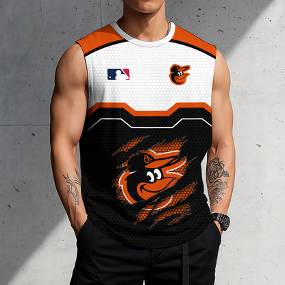 LIMITED EDITION - NEW CUSTOMIZED MLB25 BOS BALTIMORE ORIOLES MEN'S GYM SHIRT