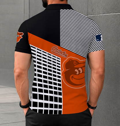 LIMITED EDITION - NEW CUSTOMIZED MLB25 BOS BALTIMORE ORIOLES POLO SHIRT