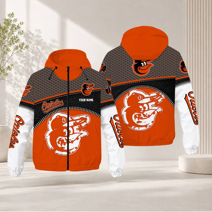 LIMITED EDITION - NEW CUSTOMIZED MLB25 BOS BALTIMORE ORIOLES WINDBREAKER JACKET