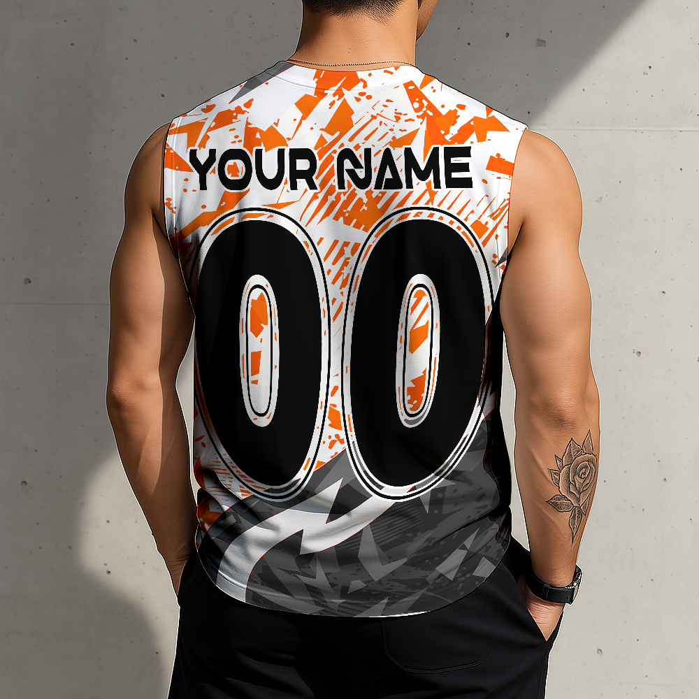 LIMITED EDITION - NEW CUSTOMIZED MLB25 BOS BALTIMORE ORIOLES TANKTOP & GYM SHIRT
