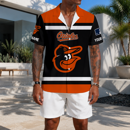 LIMITED EDITION - NEW CUSTOMIZED MLB25 BOS BALTIMORE ORIOLES UNISEX HAWAIIAN SHIRT