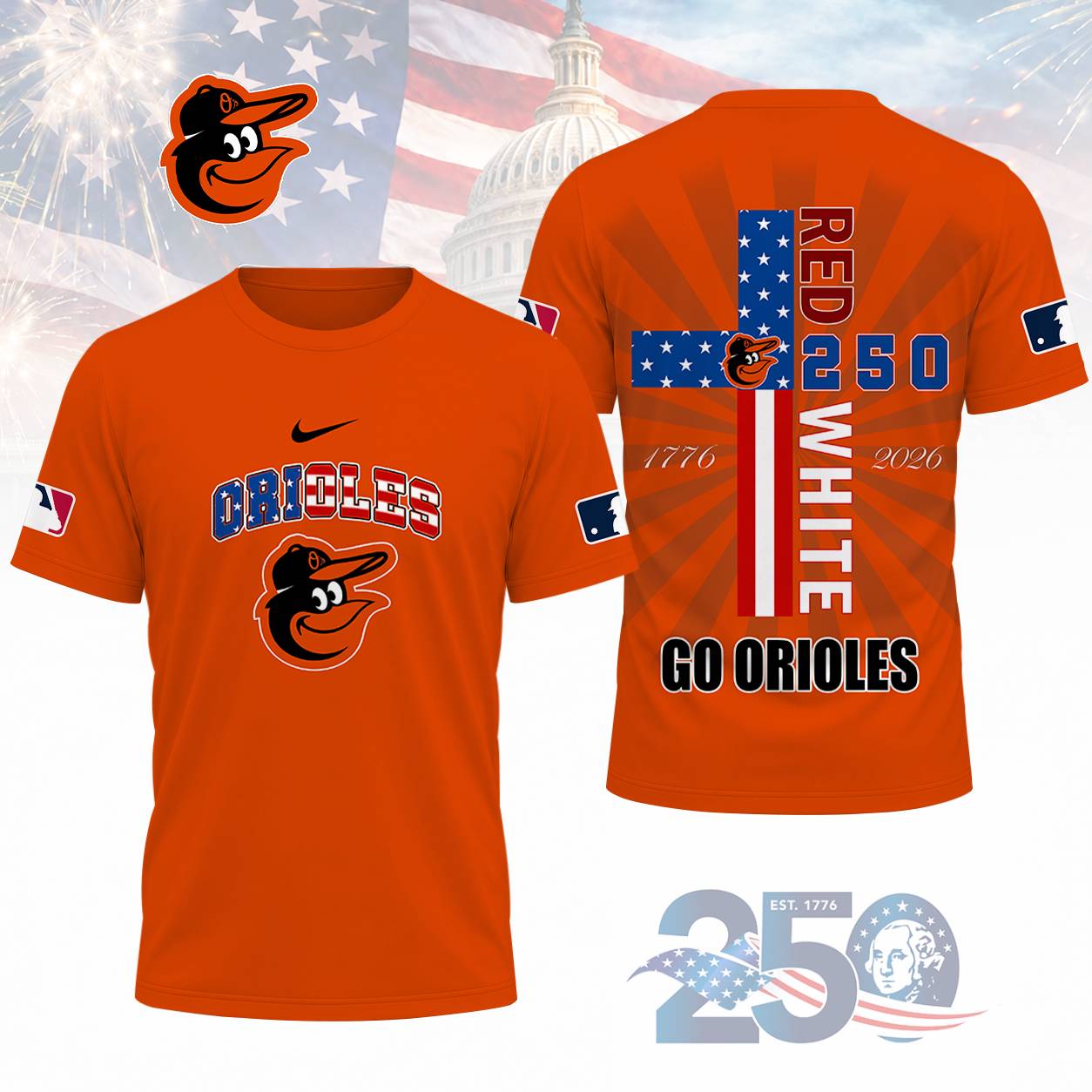 LIMITED EDITION - NEW CUSTOMIZED MLB25 BOS BALTIMORE ORIOLES T-SHIRT, POLO SHIRT, ZIP POLO SHIRT, SWEATSHIRT, HOODIE & ZIP HOODIE