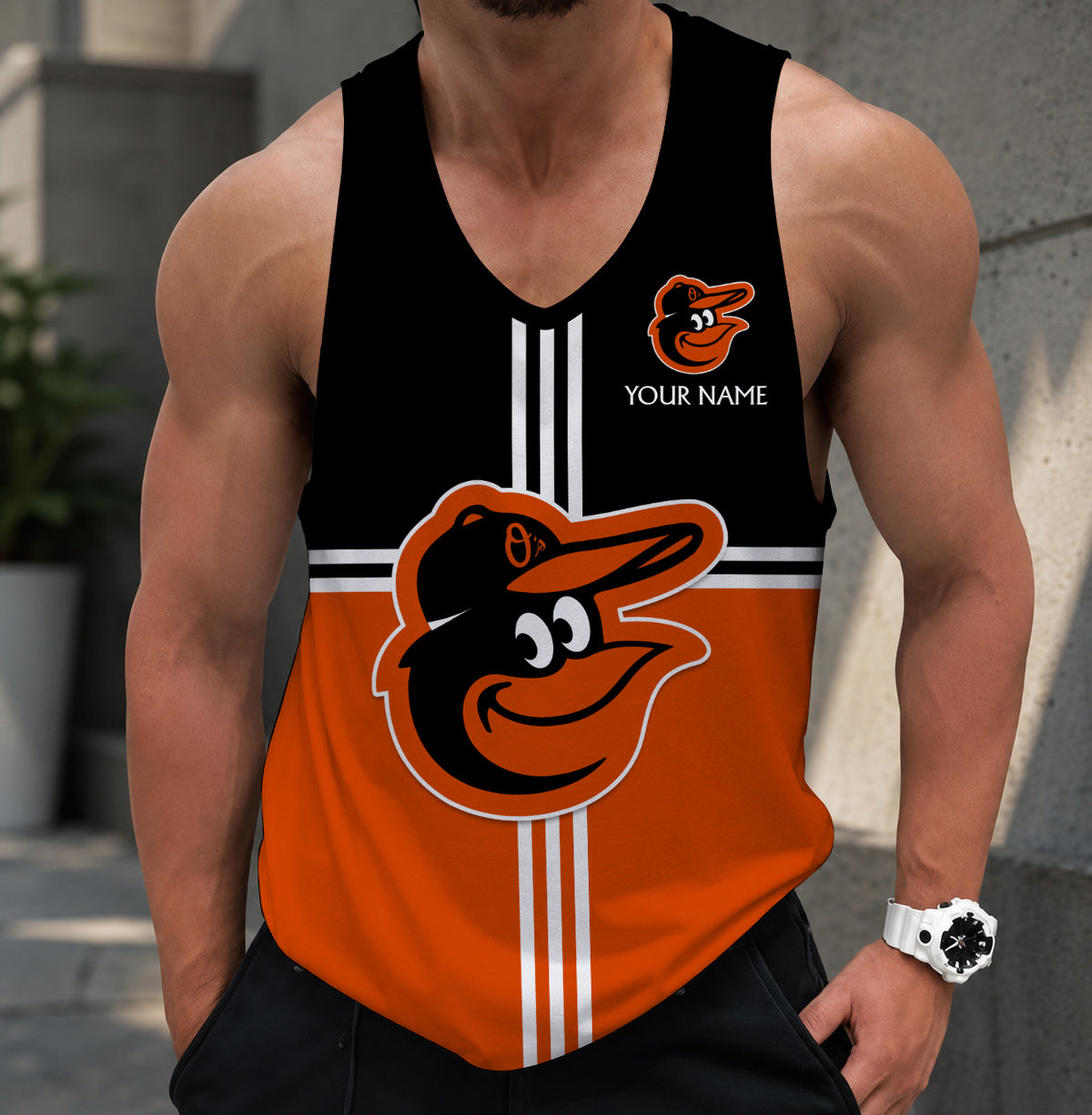 LIMITED EDITION - NEW CUSTOMIZED MLB25 BALTIMORE ORIOLES UNISEX TANK TOP