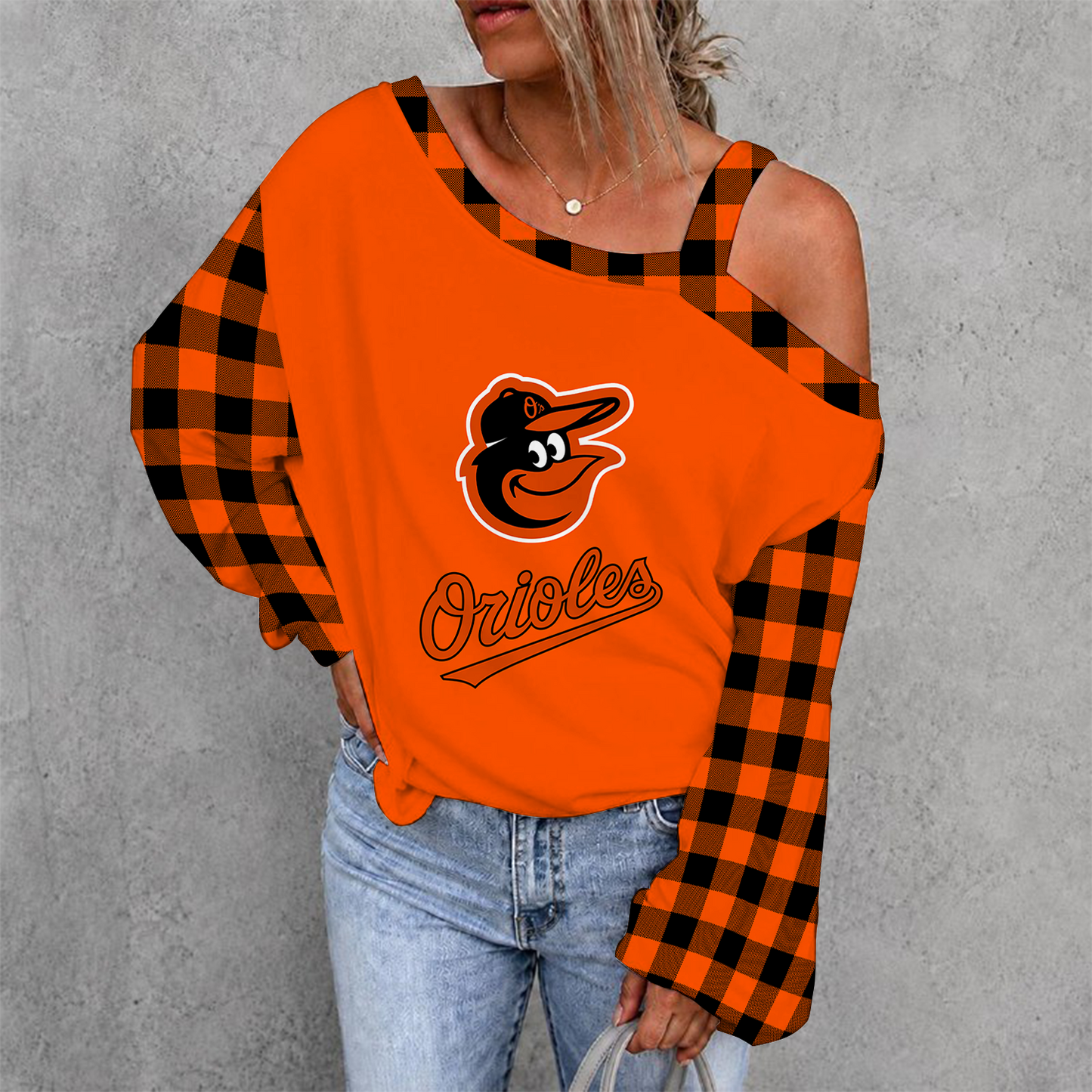 [FLASH SALE] NEW CUSTOMIZED MLB25 BOS BALTIMORE ORIOLES DROP SHOULDER SWEATSHIRT