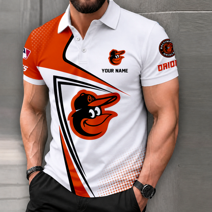 LIMITED EDITION - NEW CUSTOMIZED MLB25 BOS BALTIMORE ORIOLES POLO SHIRT, ZIP POLO SHIRT & T-SHIRTS