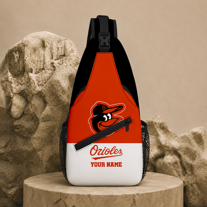 LIMITED EDITION - NEW CUSTOMIZED MLB25 BOS BALTIMORE ORIOLES SLING BAG