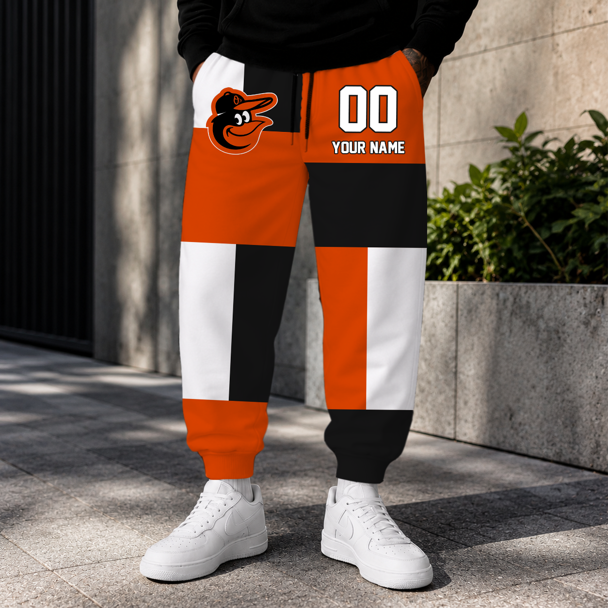 ELITE EDITION - NEW CUSTOMIZED MLB25 BOS BALTIMORE ORIOLES SWEATPANTS