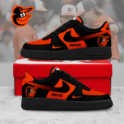 MEGA SALE - NEW CUSTOMIZED MLB25 BOS BALTIMORE ORIOLES AF1 SHOES