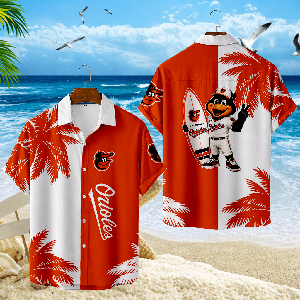 LIMITED EDITION - NEW CUSTOMIZED MLB25 BOS BALTIMORE ORIOLES UNISEX HAWAIIAN SHIRT