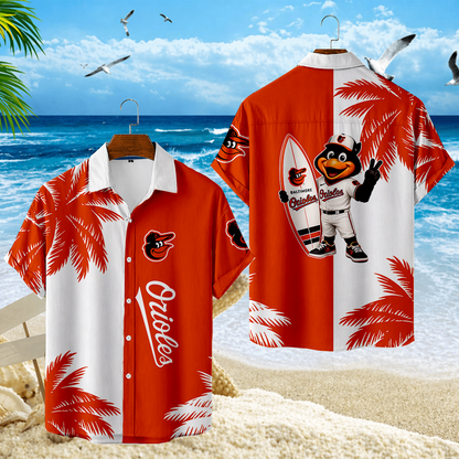 LIMITED EDITION - NEW CUSTOMIZED MLB25 BOS BALTIMORE ORIOLES UNISEX HAWAIIAN SHIRT