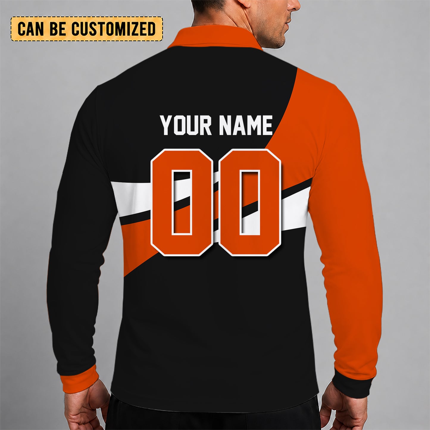 [FLASH SALE] NEW CUSTOMIZED MLB25 BOS BALTIMORE ORIOLES MEN'S LONG SLEEVE POLO