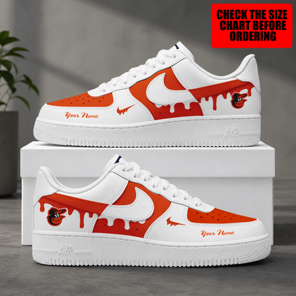 [FLASH SALE] NEW CUSTOMIZED MLB25 BOS BALTIMORE ORIOLES AF1 SHOES