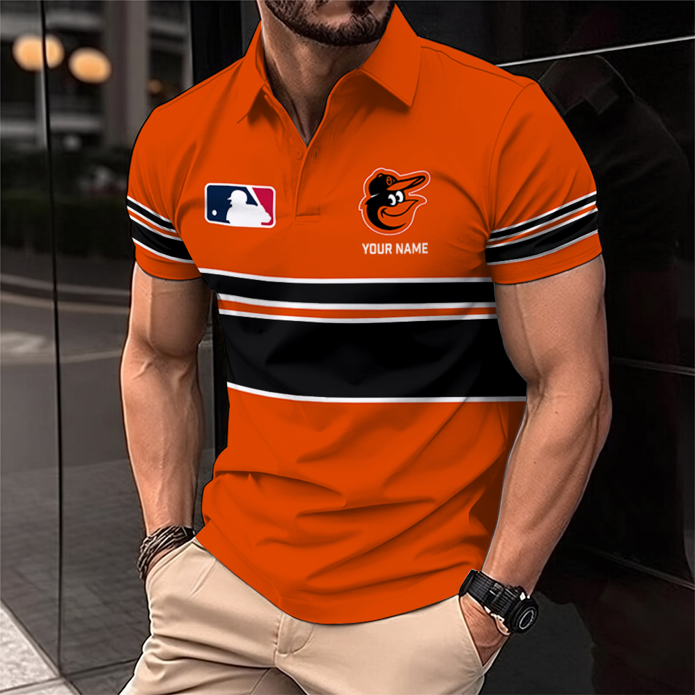 [FLASH SALE] NEW CUSTOMIZED MLB25 BOS BALTIMORE ORIOLES POLO SHIRT