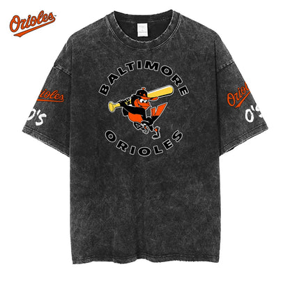 [FLASH SALE] NEW CUSTOMIZED MLB25 BOS BALTIMORE ORIOLES MULTICOLOR WASHED TEE