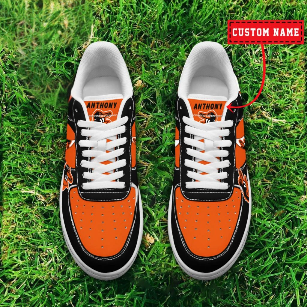[FLASH SALE] NEW CUSTOMIZED MLB25 BOS BALTIMORE ORIOLES AF1 SHOES