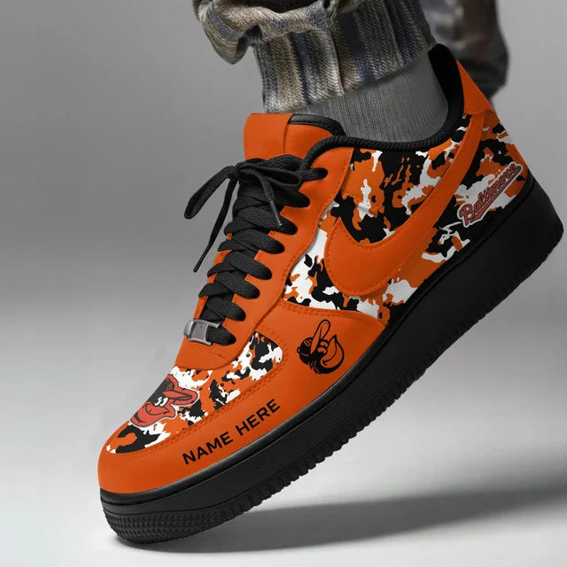 [FLASH SALE] NEW CUSTOMIZED MLB25 BOS BALTIMORE ORIOLES AF1 SHOES