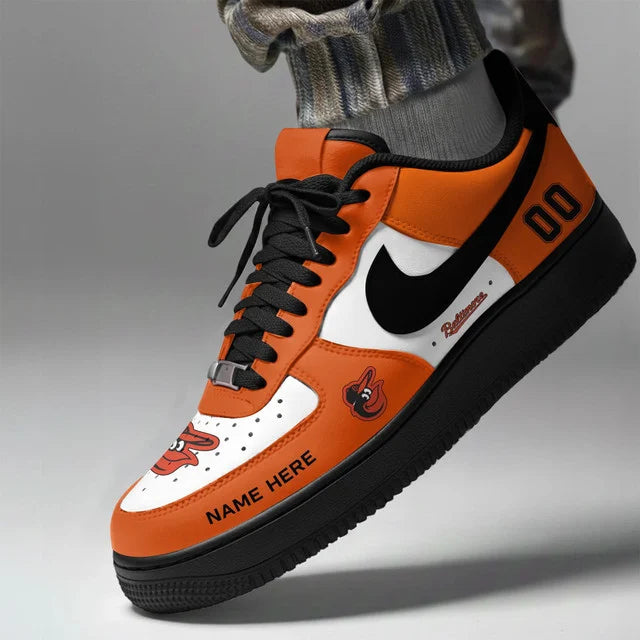 [FLASH SALE] NEW CUSTOMIZED MLB25 BOS BALTIMORE ORIOLES AF1 SHOES
