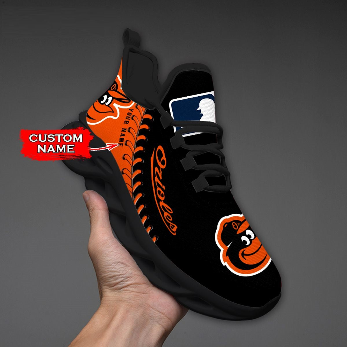 [FLASH SALE] NEW CUSTOMIZED MLB25 BOS BALTIMORE ORIOLES MAX SOUL SHOES