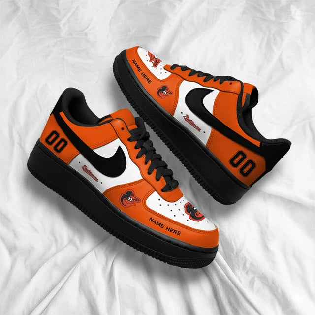 [FLASH SALE] NEW CUSTOMIZED MLB25 BOS BALTIMORE ORIOLES AF1 SHOES