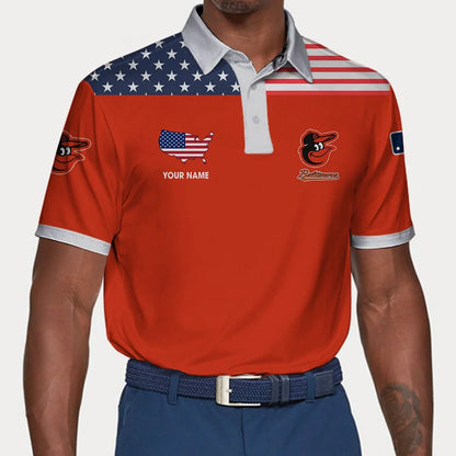 LIMITED EDITION - NEW CUSTOMIZED MLB25 BOS BALTIMORE ORIOLES POLO SHIRT, ZIP POLO SHIRT & T-SHIRTS