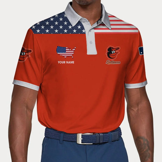 LIMITED EDITION - NEW CUSTOMIZED MLB25 BOS BALTIMORE ORIOLES POLO SHIRT, ZIP POLO SHIRT & T-SHIRTS