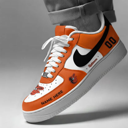 [FLASH SALE] NEW CUSTOMIZED MLB25 BOS BALTIMORE ORIOLES AF1 SHOES