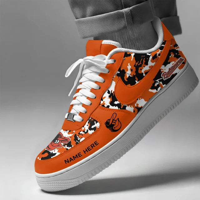 [FLASH SALE] NEW CUSTOMIZED MLB25 BOS BALTIMORE ORIOLES AF1 SHOES
