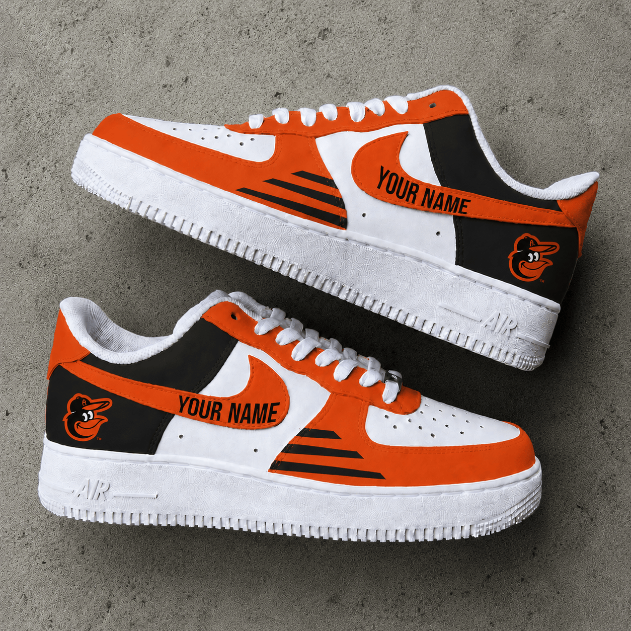 [FLASH SALE] NEW CUSTOMIZED MLB25 BOS BALTIMORE ORIOLES AF1 SHOES