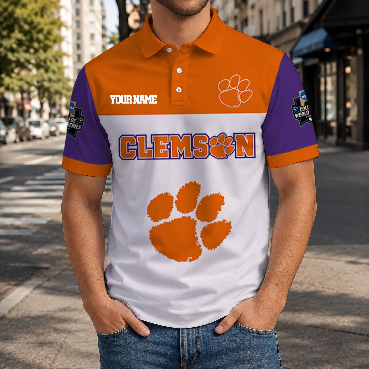 LIMITED EDITION - NEW CUSTOMIZED NCAA CWS25 CST CLEMSON TIGERS T-SHIRT, POLO SHIRT, ZIP POLO SHIRT, SWEATSHIRT, HOODIE & ZIP HOODIE
