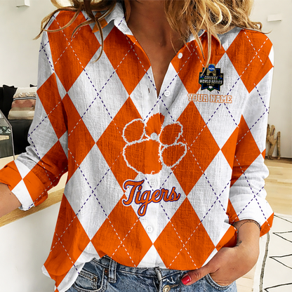 LIMITED DROP - NEW CUSTOMIZED | NCAA CWS25 CST CS TIGERS WOMEN CASUAL SHIRT FOR FAN