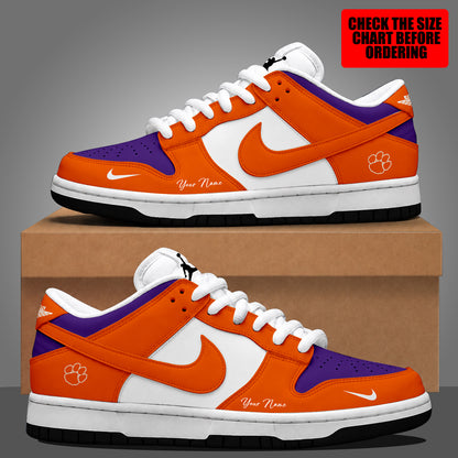 [FAN FAVORITE] NEW CUSTOMIZED NCAA CWS25 CST CLEMSON TIGERS DUNK LOW SHOES