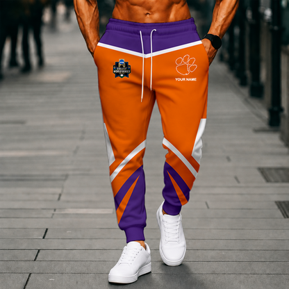 LIMITED EDITION - NEW CUSTOMIZED NCAA CWS25 CST CLEMSON TIGERS SWEATPANTS