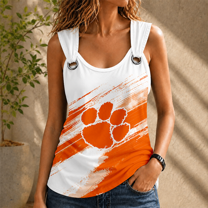 [FAN FAVORITE] NEW CUSTOMIZED NCAA CWS25 CST CLEMSON TIGERS O-RING SHOULDER TANK TOP