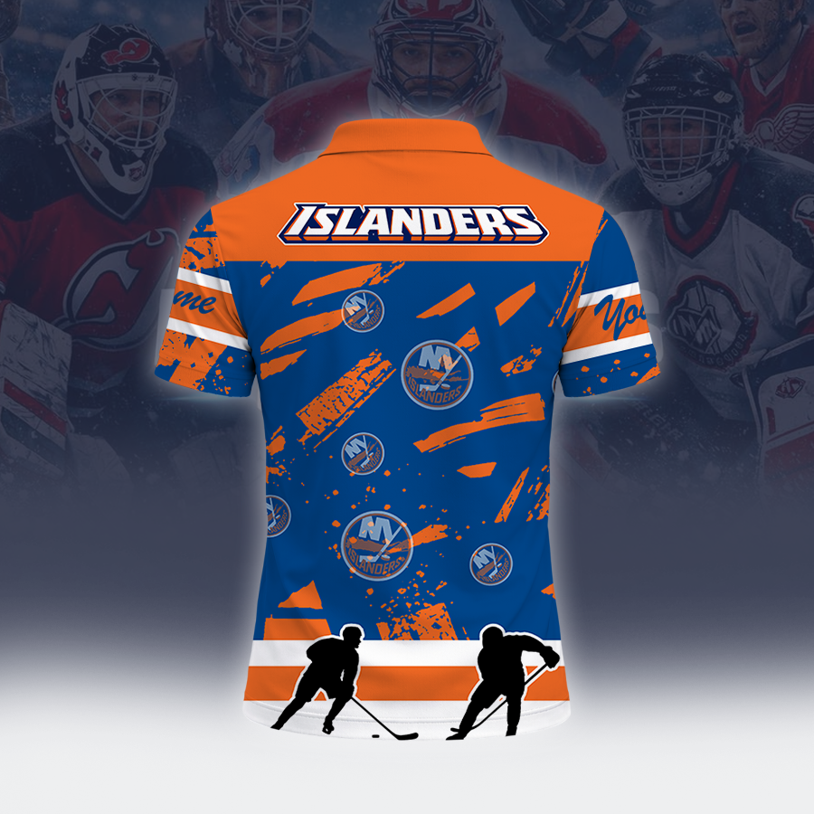 [SUPER SALE] NEW CUSTOMIZED NHL25 NYI NEW YORK ISLANDERS POLO SHIRT