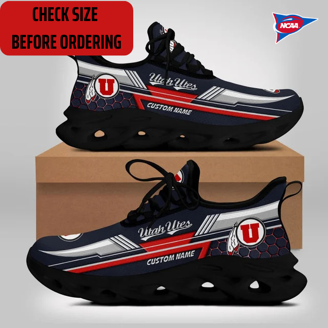 ELITE EDITION - NEW CUSTOMIZED NCAA FBS25 UTU UTAH UTES CLUNKY SNEAKERS