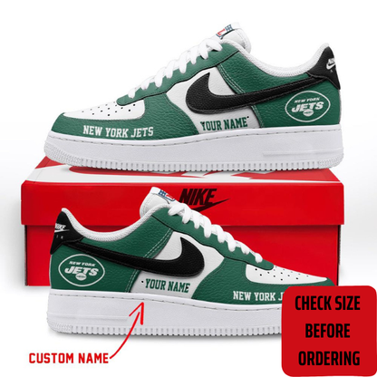 ELITE EDITION - NEW CUSTOMIZED NFL25 NYJ NEW YORK JETS AF1 SHOES