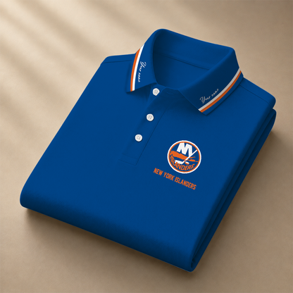 [SUPER SALE] NEW CUSTOMIZED NHL25 NYI NEW YORK ISLANDERS POLO SHIRT