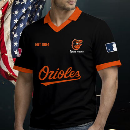[FLASH SALE] NEW CUSTOMIZED MLB25 BOS BALTIMORE ORIOLES POLO SHIRT