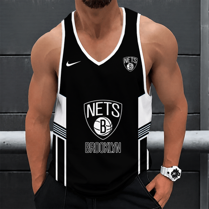 [HOT DEAL] NEW CUSTOMIZED NBA25 BNE BROOKLYN NETS UNISEX TANK TOP