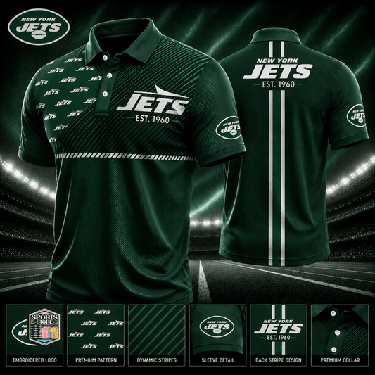 VIRAL EDITION - NEW CUSTOMIZED NFL25 NYJ NEW YORK JETS POLO SHIRT, ZIP POLO SHIRT & T-SHIRTS