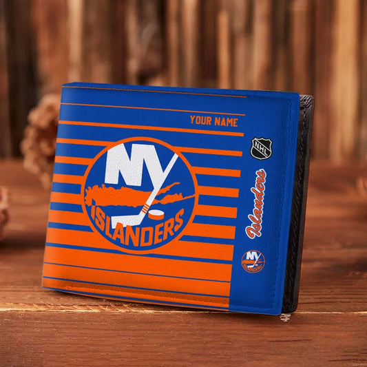 VIRAL EDITION - NEW CUSTOMIZED NHL25 NYI NEW YORK ISLANDERS LEATHER WALLET