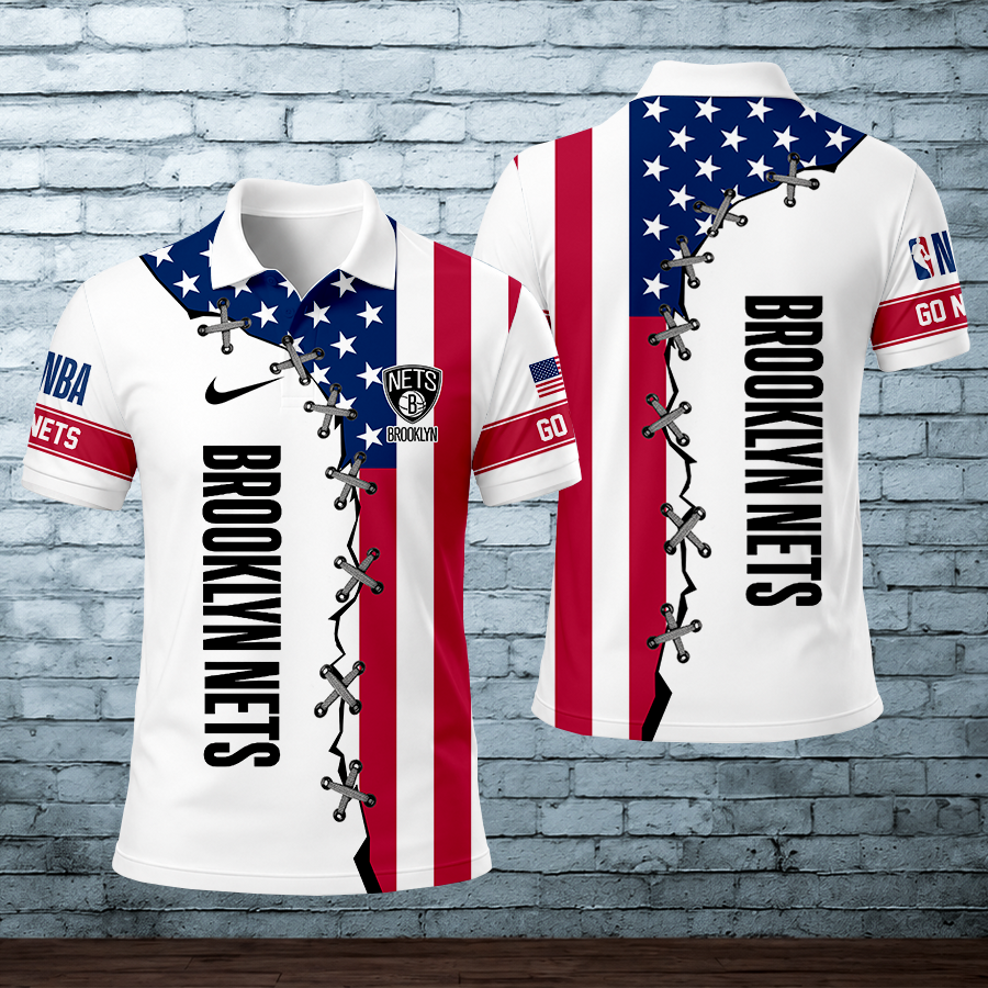 LIMITED EDITION - NEW CUSTOMIZED NBA25 BNE BROOKLYN NETS POLO SHIRT