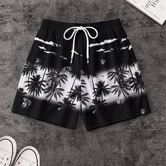 LIMITED EDITION - NEW CUSTOMIZED NBA25 BNE BROOKLYN NETS SHORT PANTS
