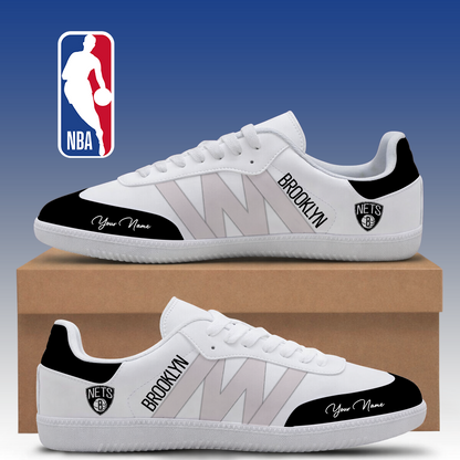 LIMITED EDITION - NEW CUSTOMIZED NBA25 BNE BROOKLYN NETS CLASSIC SNEAKERS