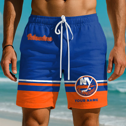 EXCLUSIVE EDITION - NEW CUSTOMIZED NHL25 NYI NEW YORK ISLANDERS SHORT PANTS